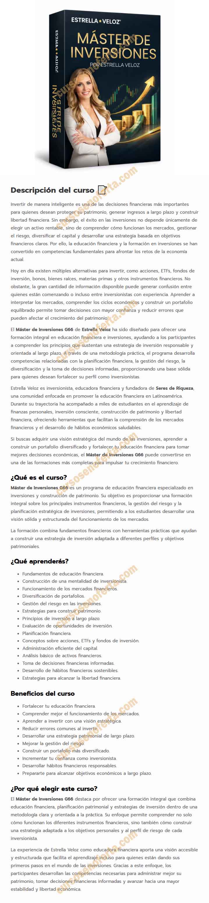 Master de Inversiones - Estrella Veloz