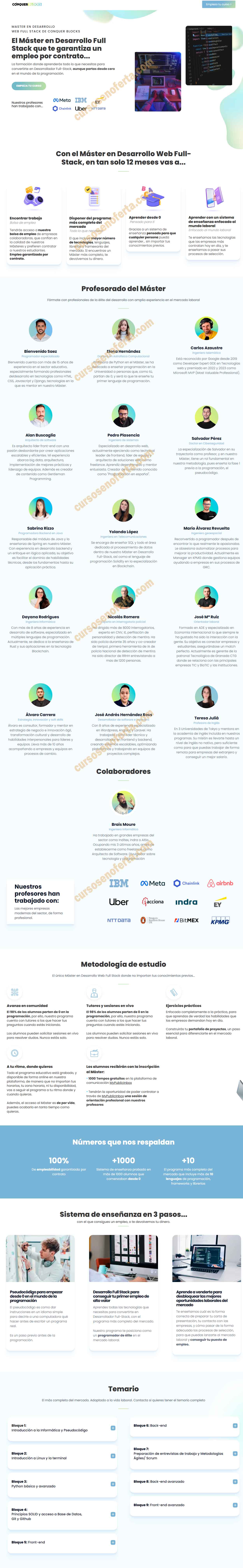 Máster en Desarrollo Web Full Stack - conquer blocks