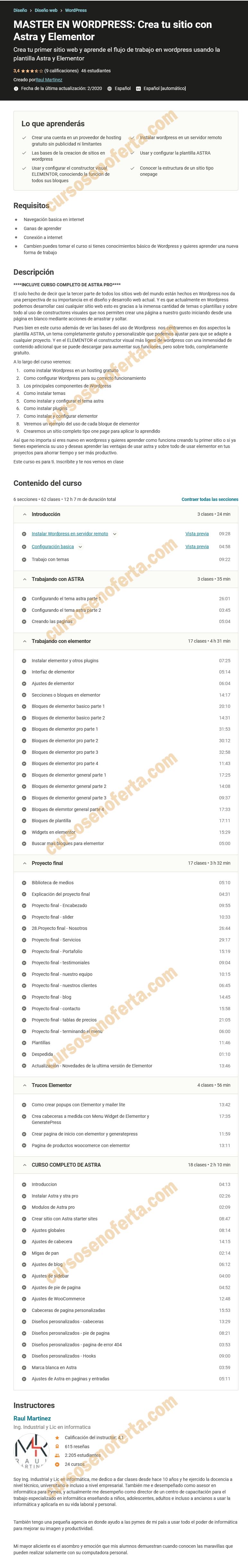 MASTER EN WORDPRESS - Crea tu sitio con Astra y Elementor 