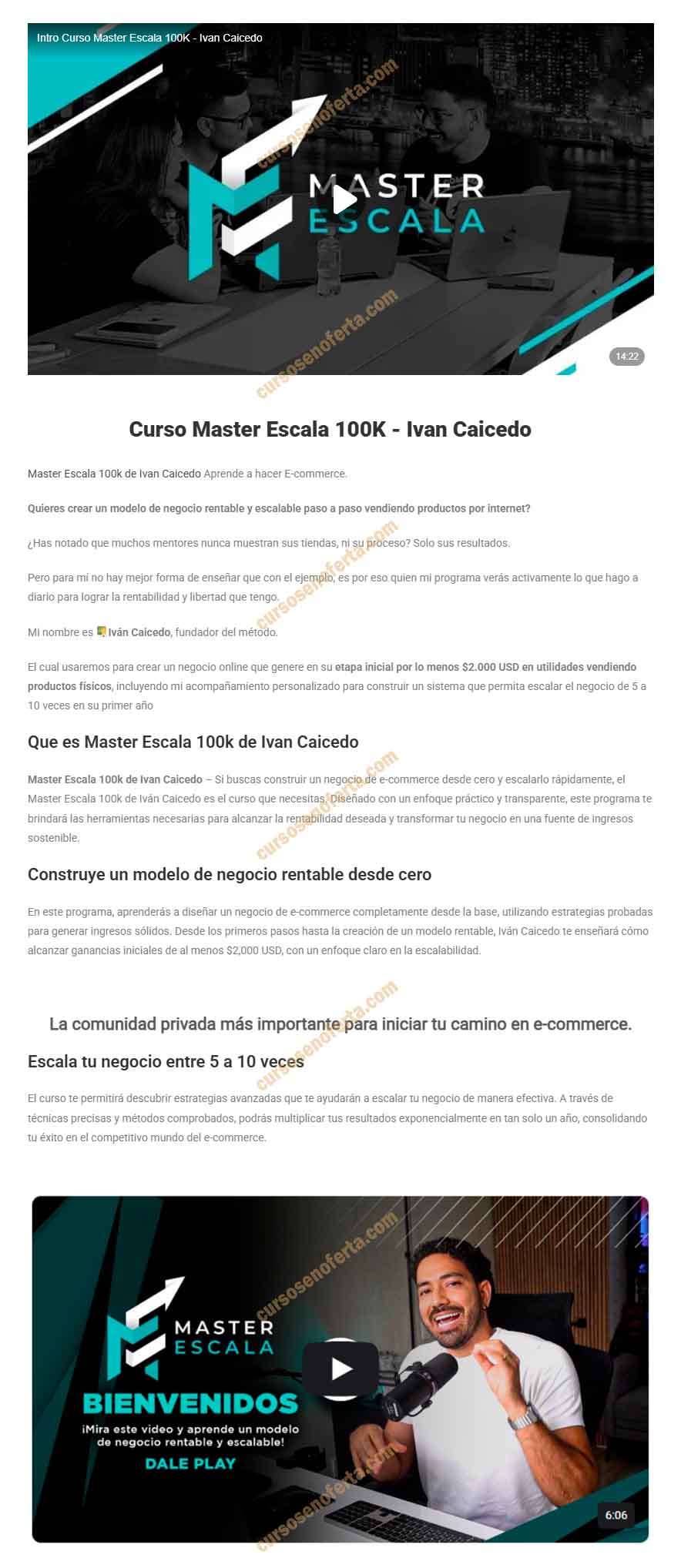 Máster Escala 100K - Iván Caicedo