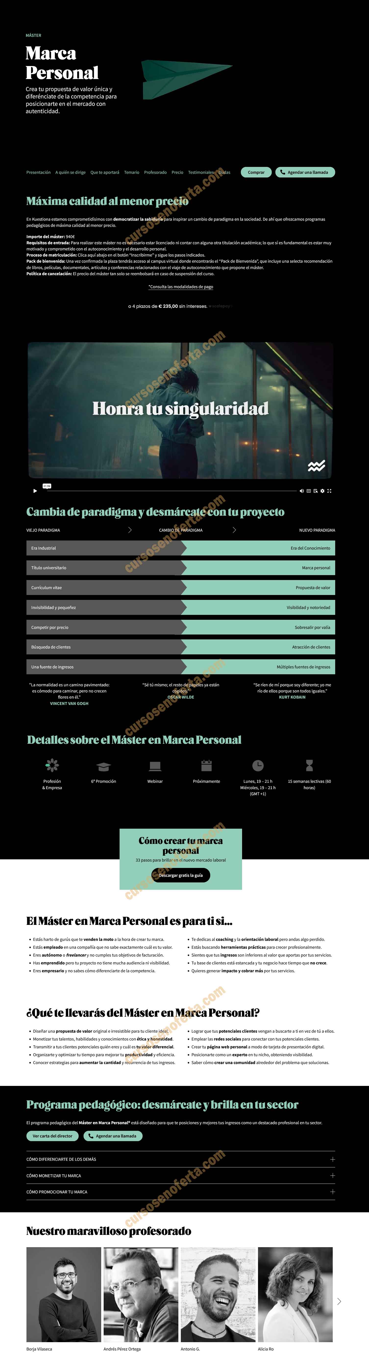 master marca personal kuestiona