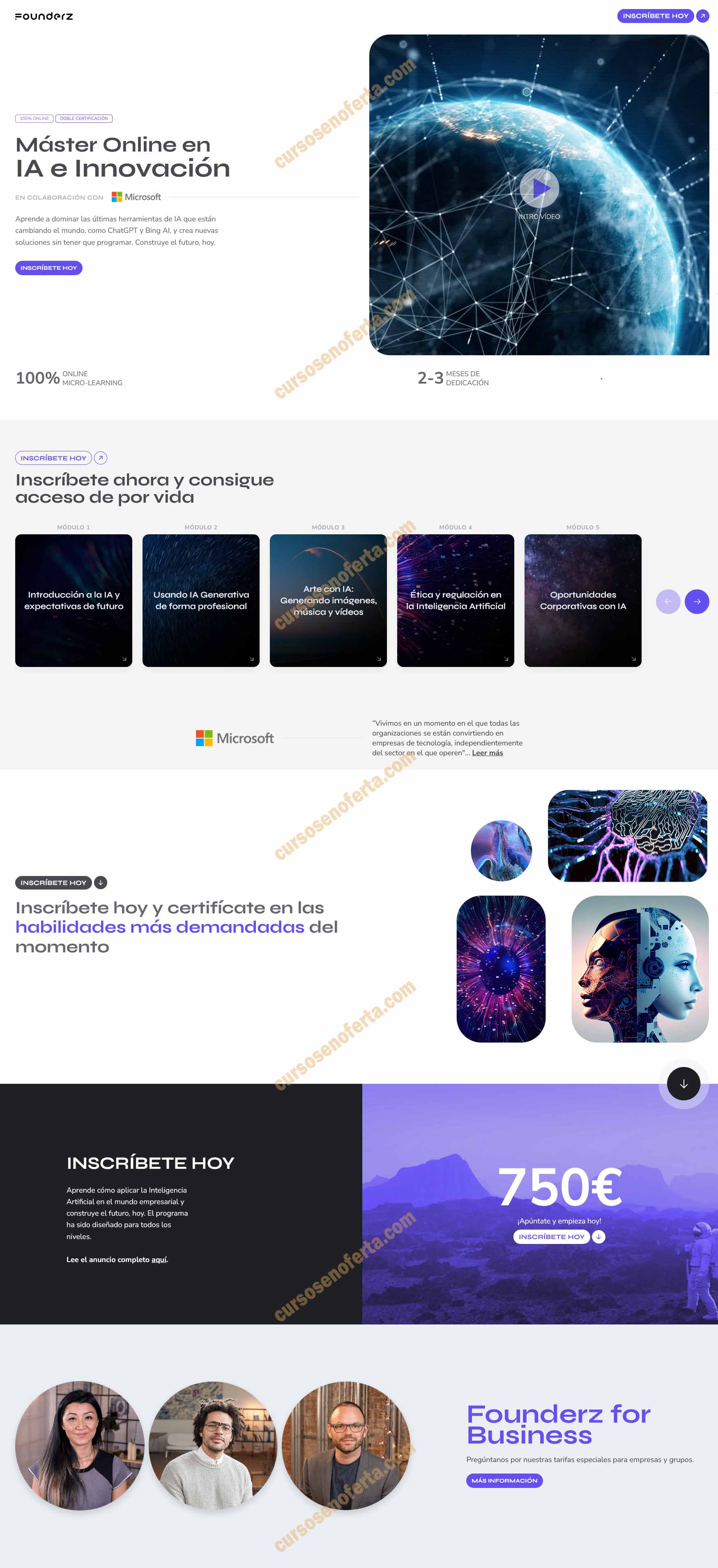 Máster Online en IA e Innovación - founderz