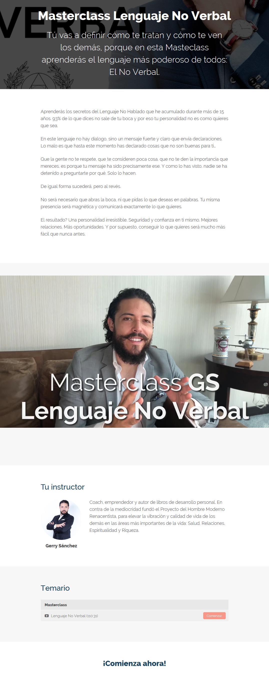 Masterclass Lenguaje No Verbal - Gerry Sánchez
