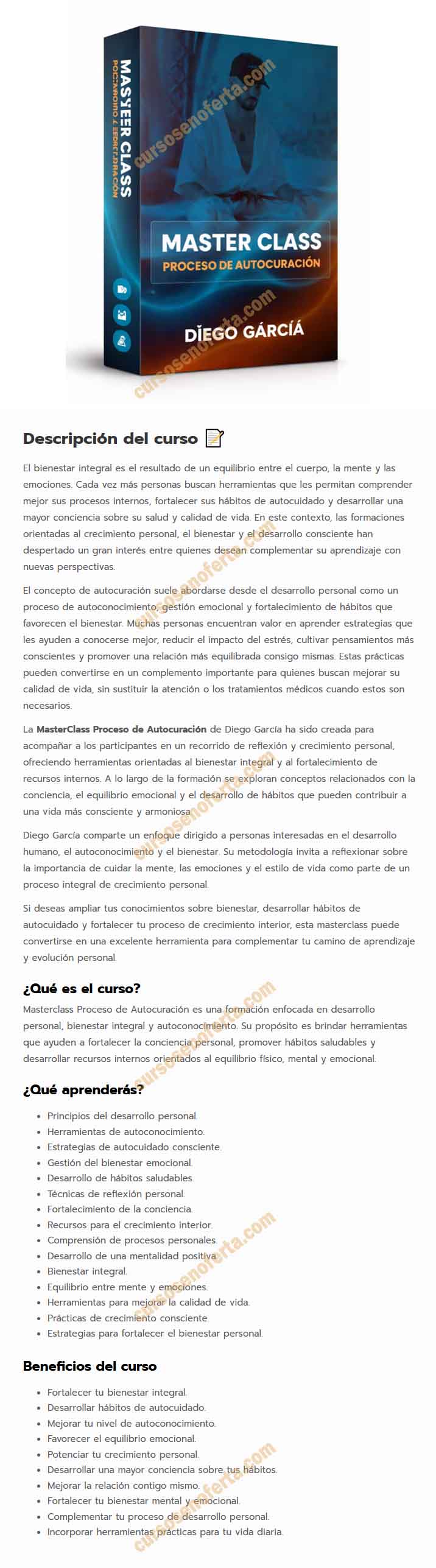 Masterclass Proceso de Autocuración – Diego García