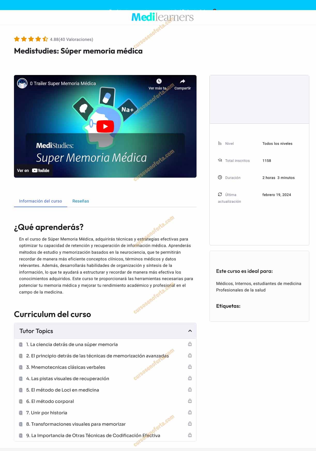 Medistudies Súper memoria médica - medilearners