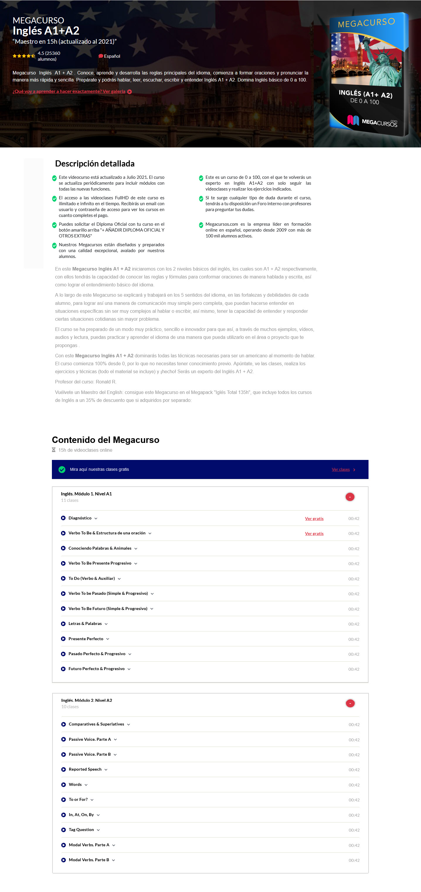 Megacurso Inglés A1A2