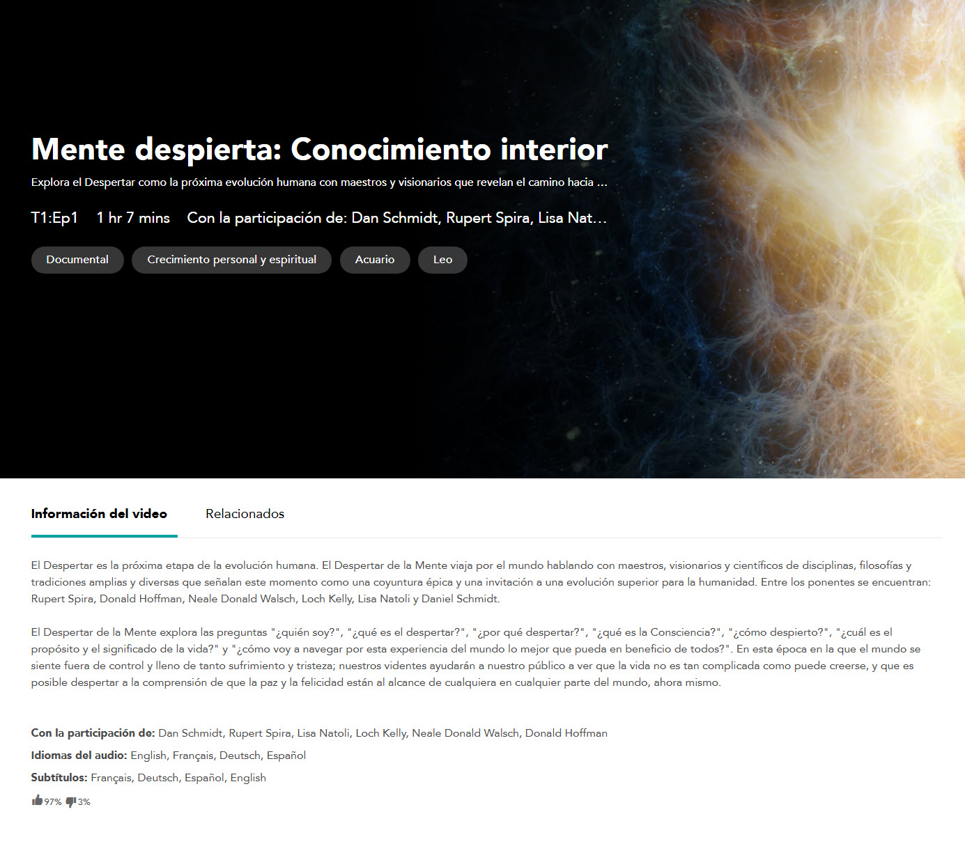 Mente despierta Conocimiento interior (Documental) - GAIA