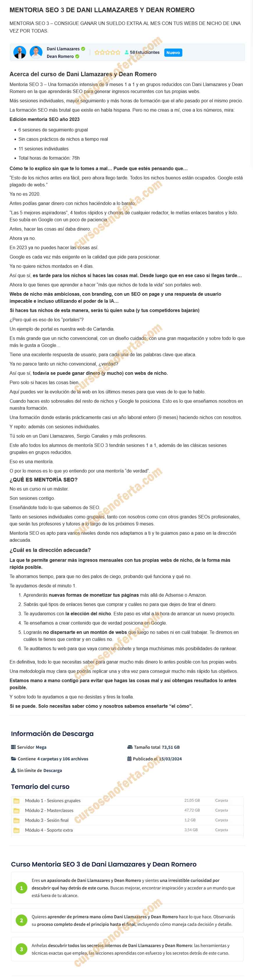 Mentoría SEO 3 - dani llamazares y dean romero