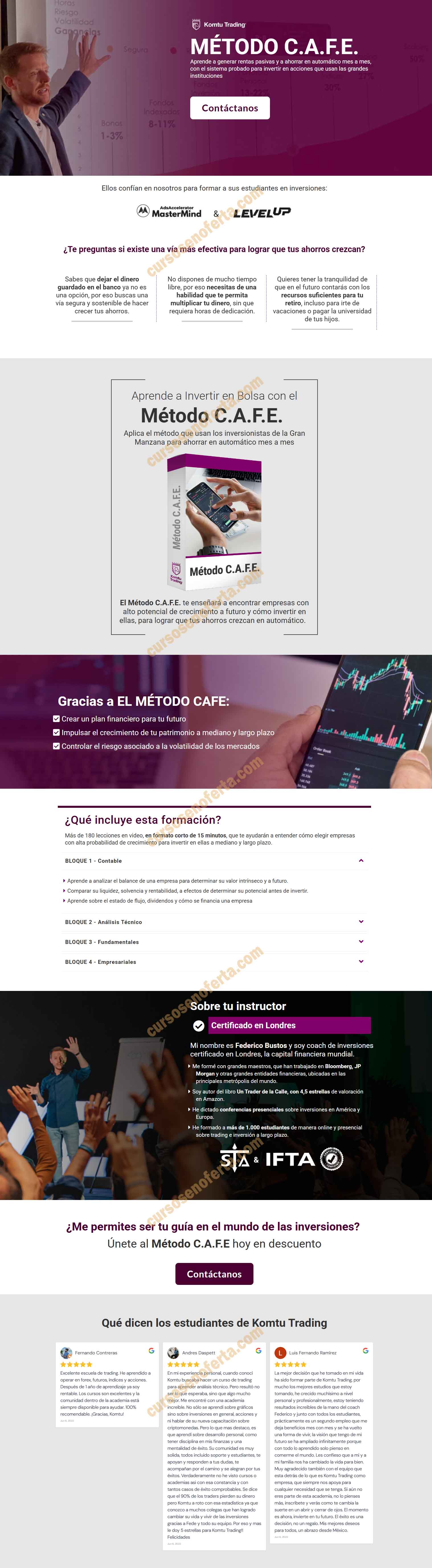 Método C.A.F.E. Trading de Acciones - komtu trading