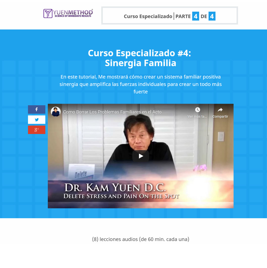 Método Yuen - Curso Especializado 4. Sinergia Familia
