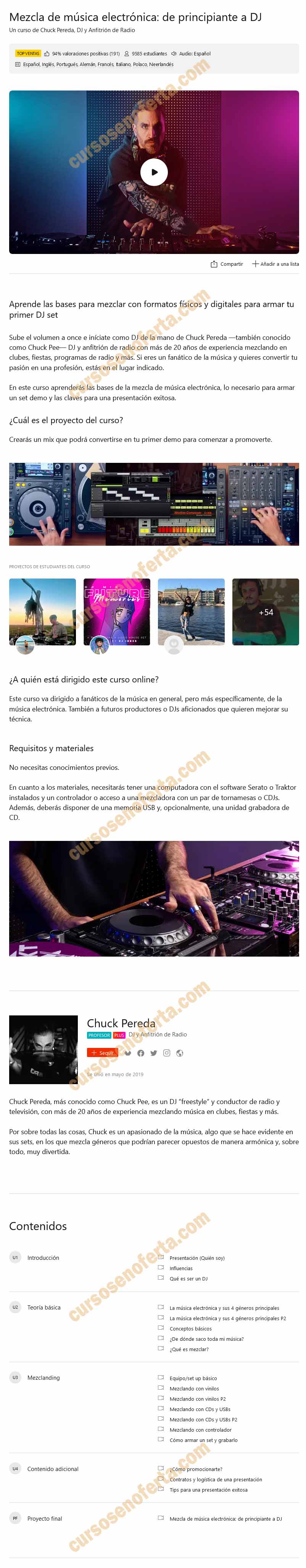Mezcla de música electrónica de principiante a DJ - Chuck Pereda