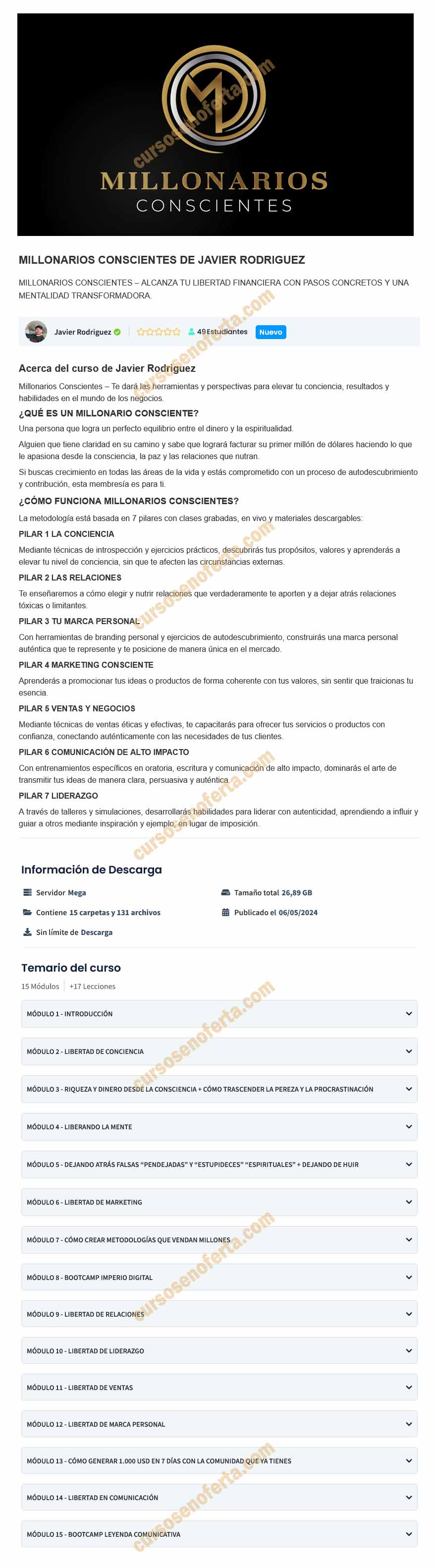 Millonarios Conscientes - javi rodriguez