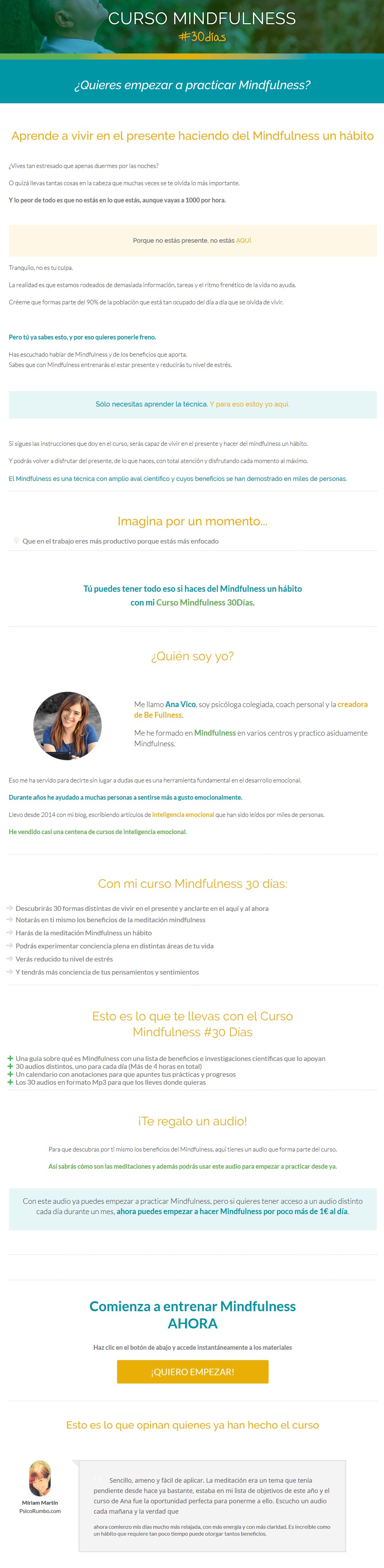 Mindfulness 30 Días - ana vico