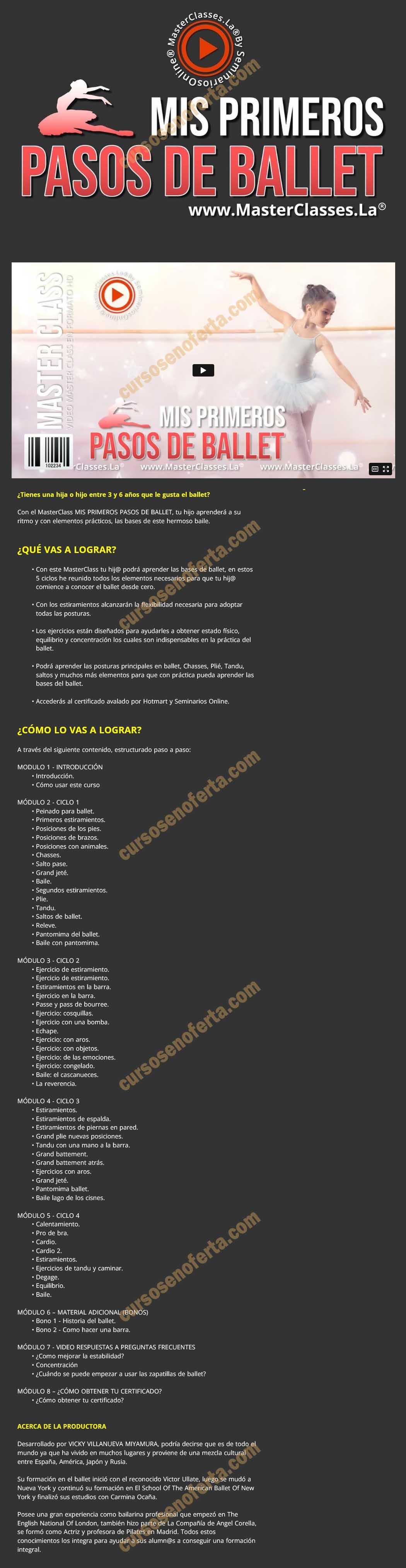 Mis primeros pasos de ballet
