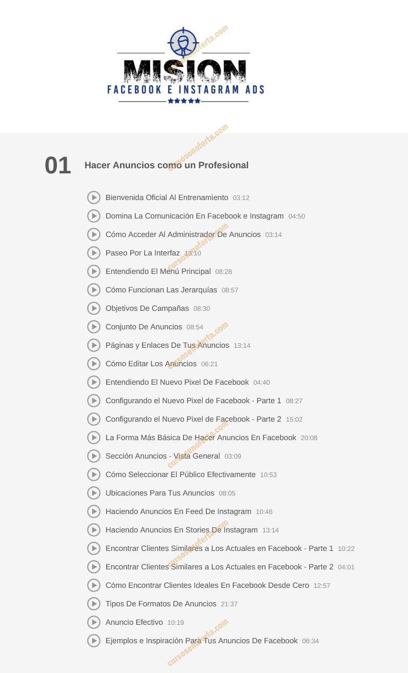 Misión Facebook e Instagram Ads