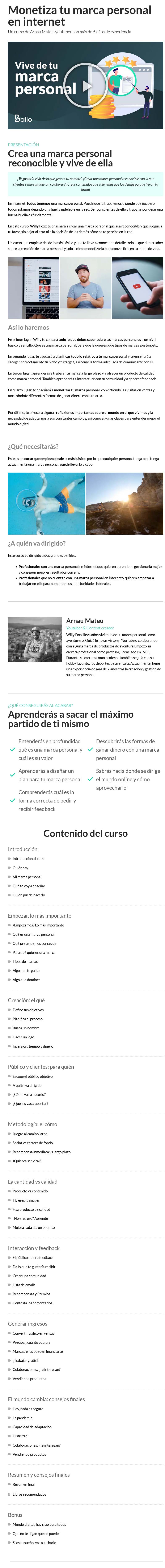 Monetiza tu marca personal en internet