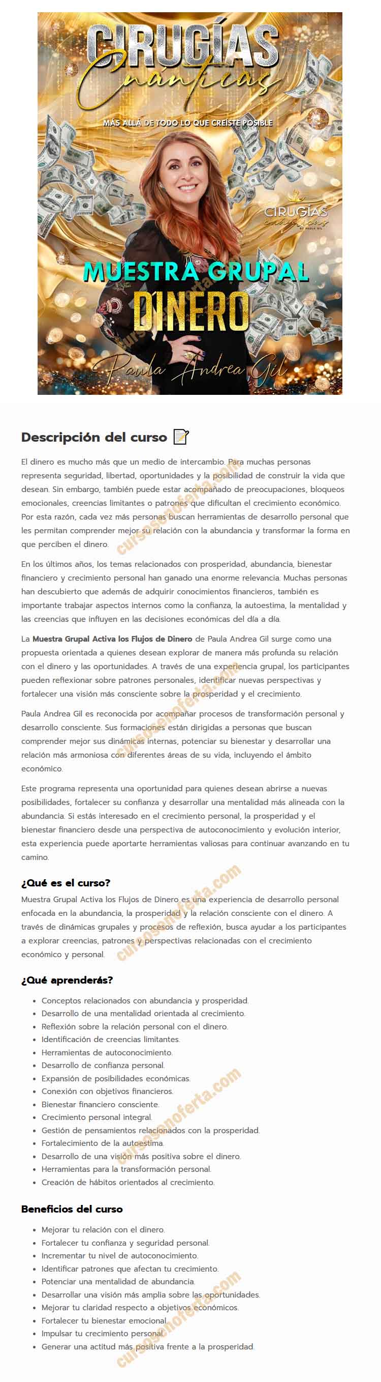 Muestra Grupal de Cirugías Cuánticas Activa Flujos de Dinero - daniela correa