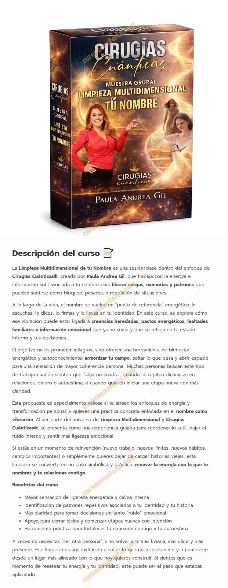 Muestra Grupal de Cirugías Cuánticas Limpieza Multidimensional de tu Nombre