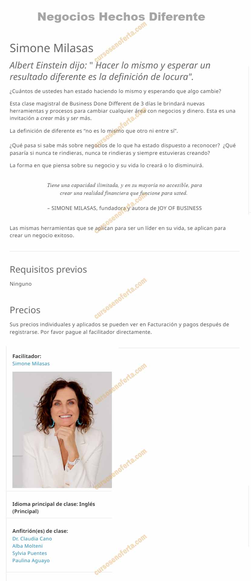 Negocios hechos diferente - simone milasas