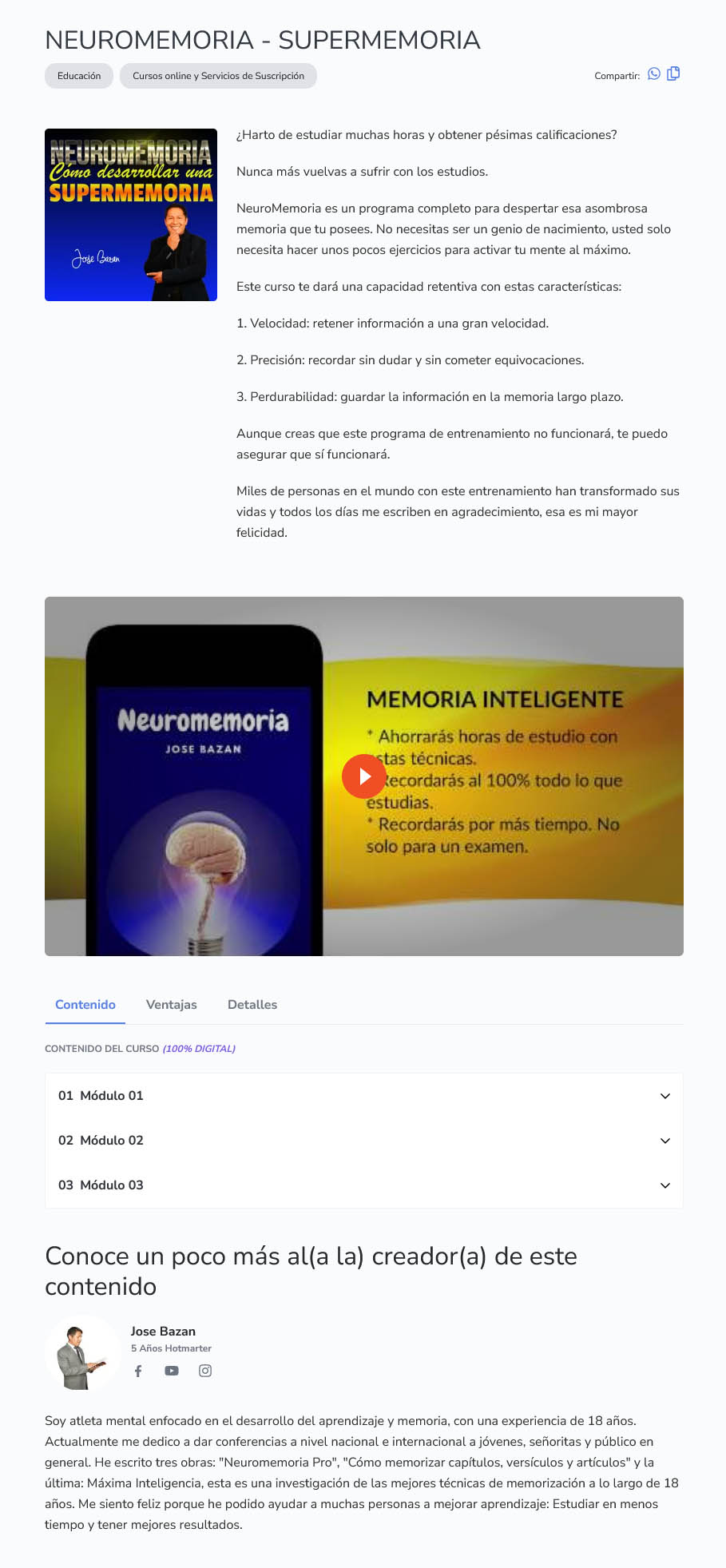 Neuromemoria Supermemoria