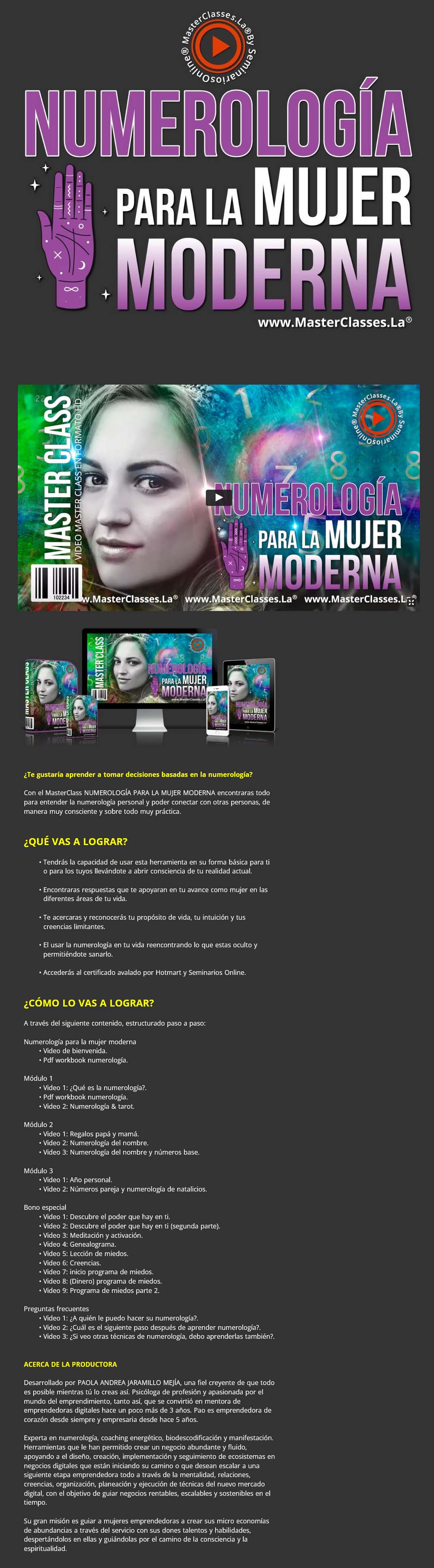 Numerología para la mujer moderna