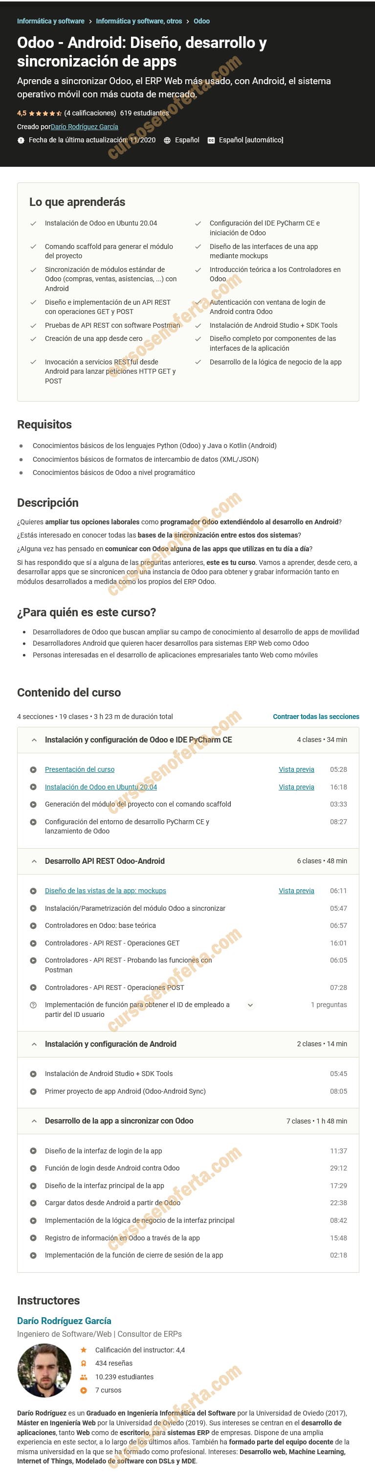 Odoo Android - Diseño, desarrollo y sincronización de apps