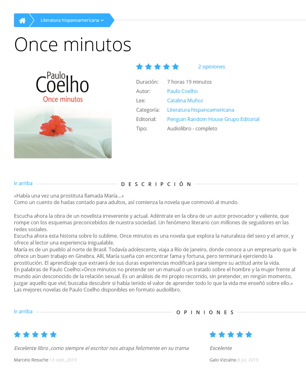 Once minutos (audiolibro)
