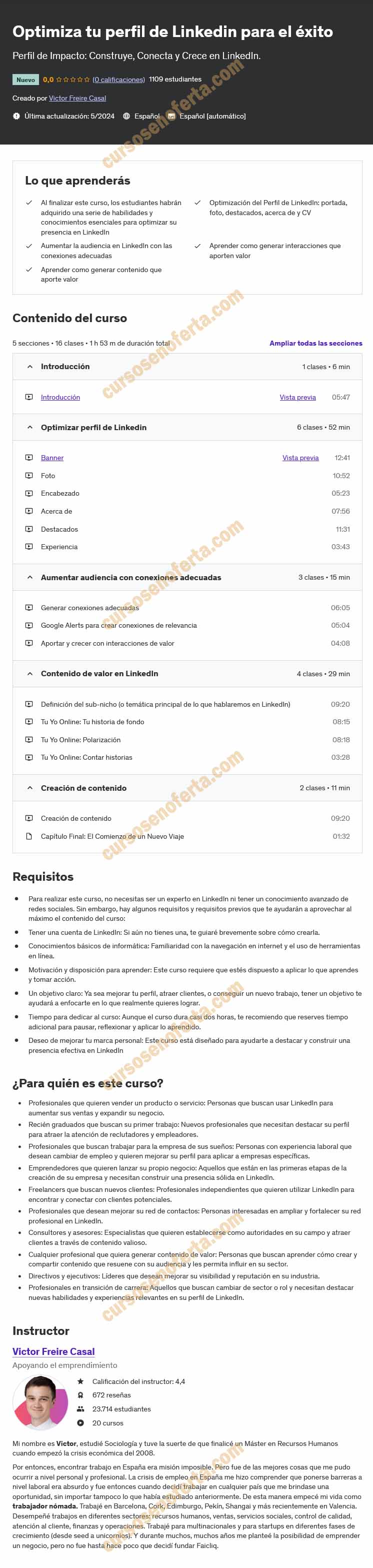 Optimiza tu perfil de Linkedin para el éxito - victor freire