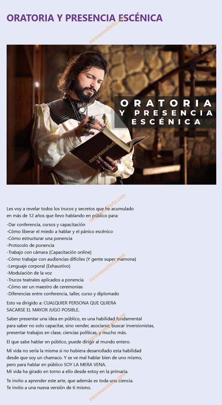 Oratoria y presencia escénica