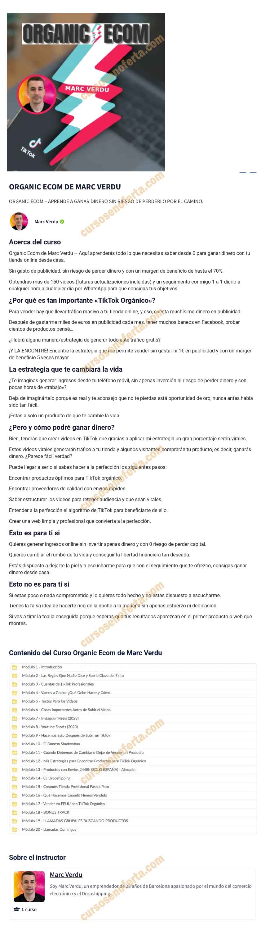 Organic Ecom - marc verdu