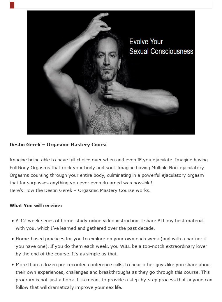 Orgasmic mastery course (inglés)