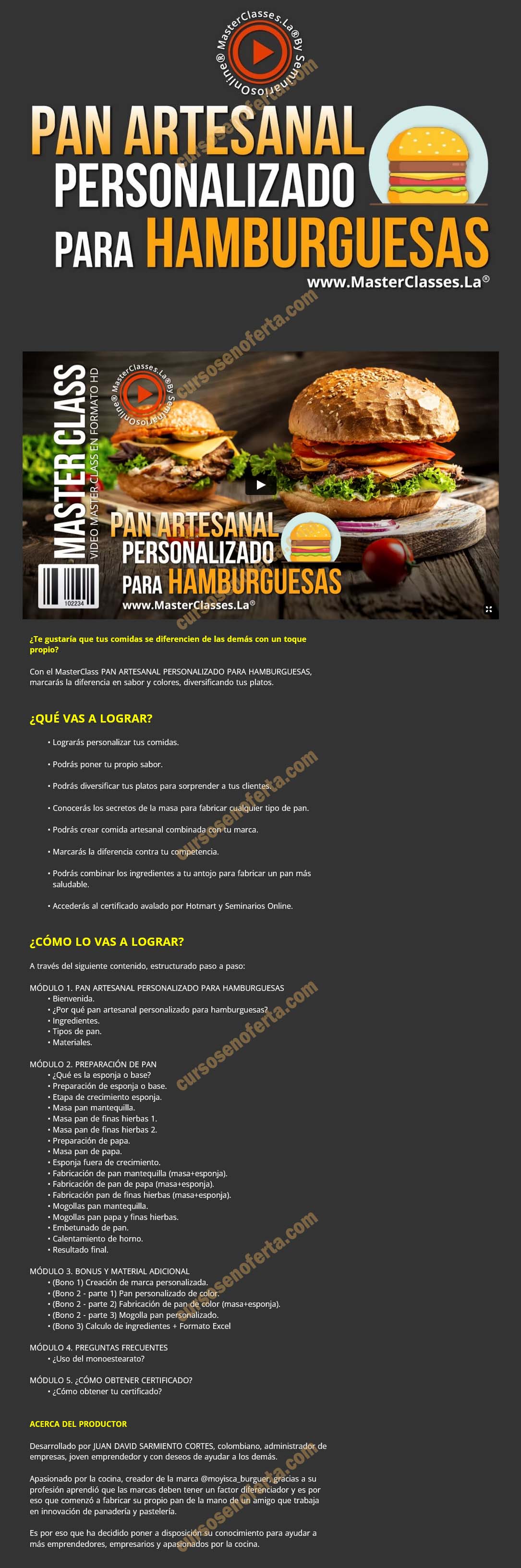 Pan artesanal personalizado para hamburguesas