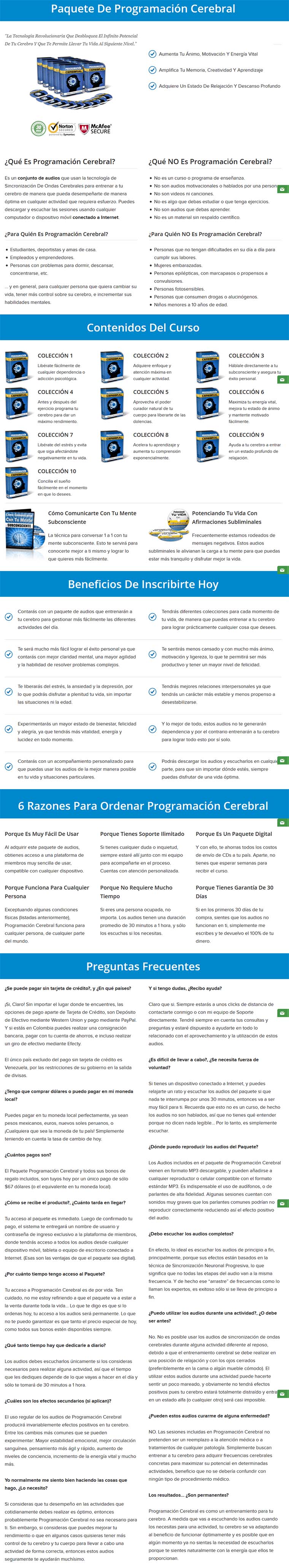Paquete de programación cerebral