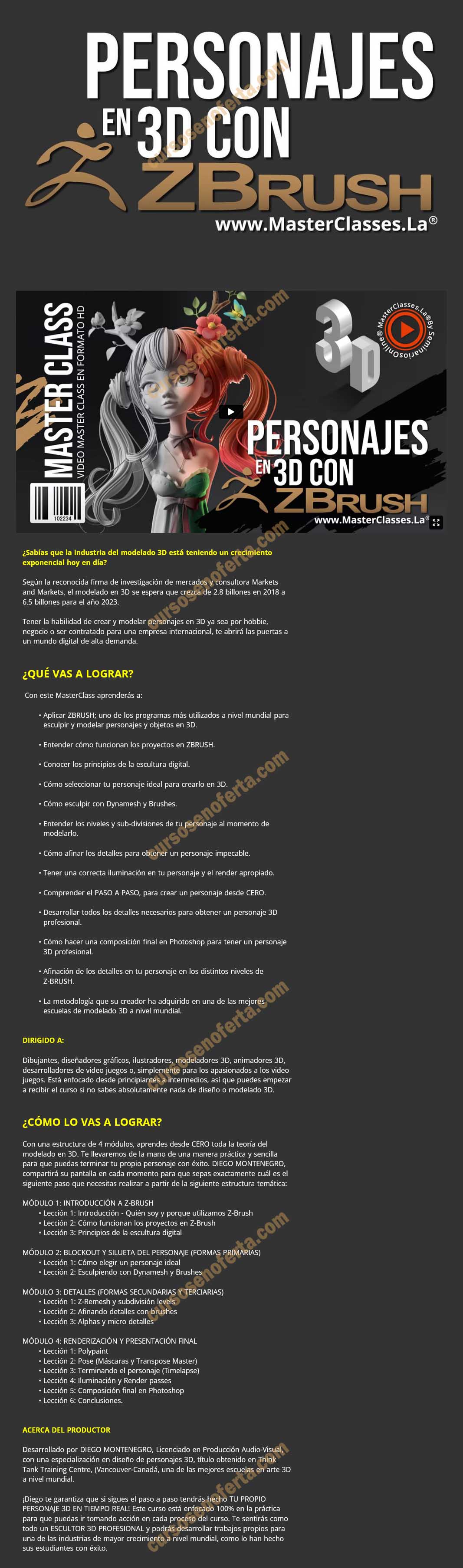 Personajes en 3D con Zbrush