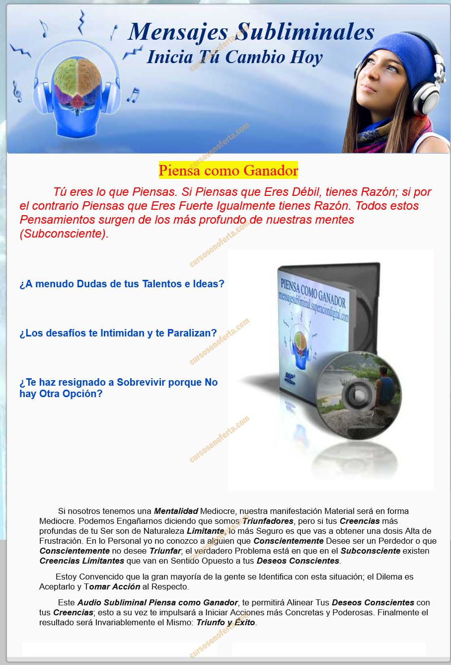 Piensa como ganador - audios subliminales
