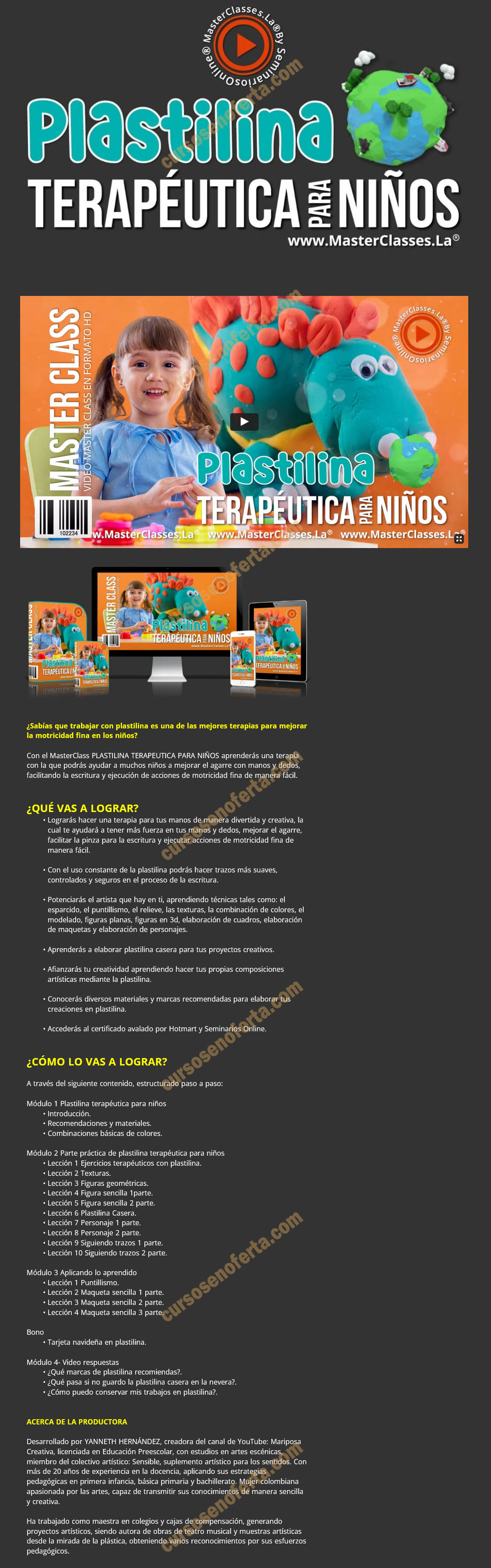 Plastilina terapéutica para niños