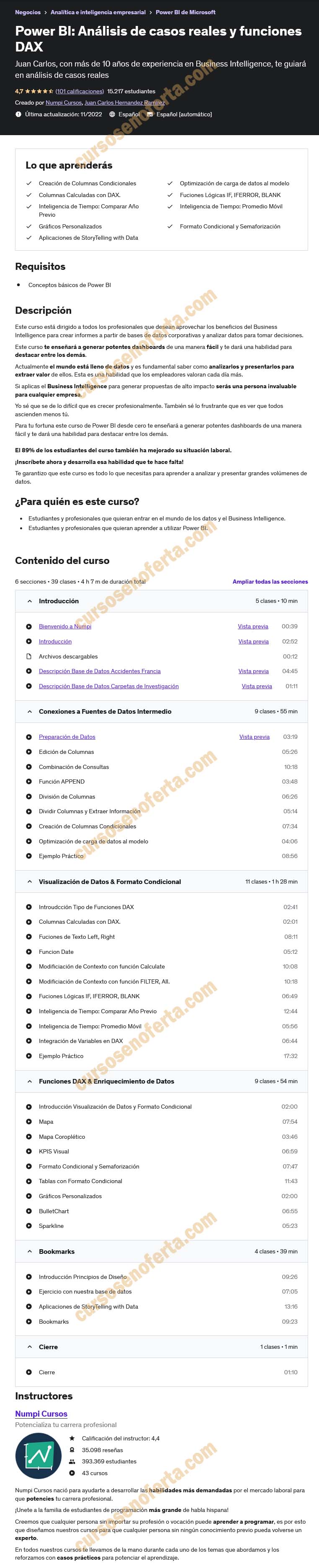 Power BI Análisis de casos reales y funciones DAX