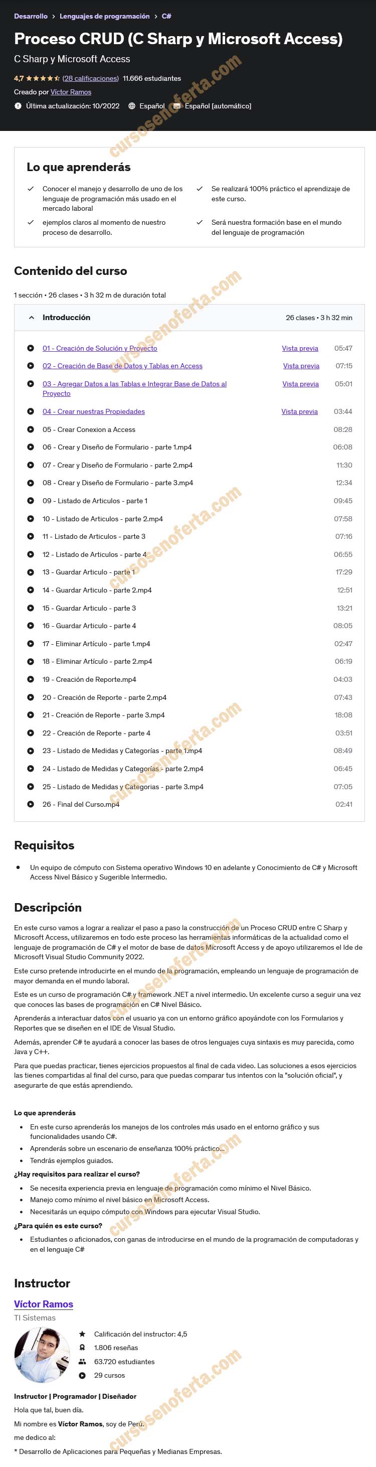 Proceso CRUD (C Sharp y Microsoft Access)