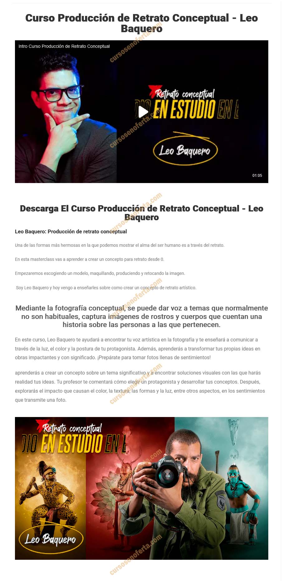 Producción de retrato conceptual - Leo Baquero