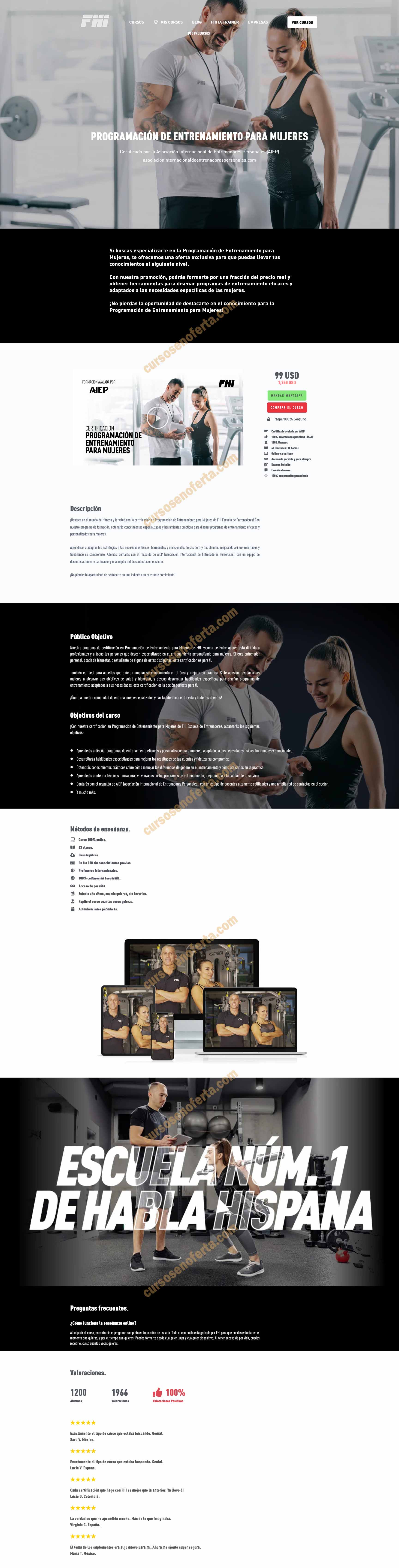Programación de entrenamiento para mujeres - fhi