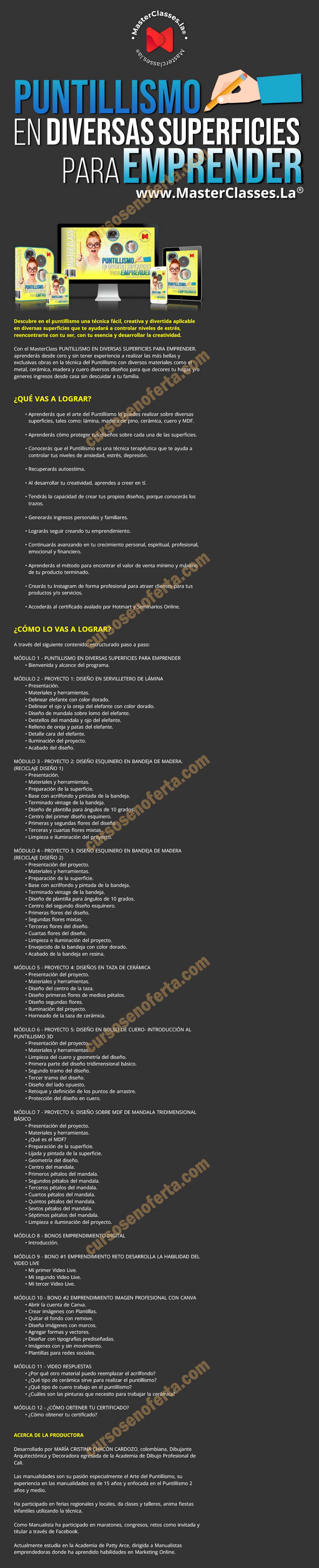 Puntillismo en diversas superficies para emprender