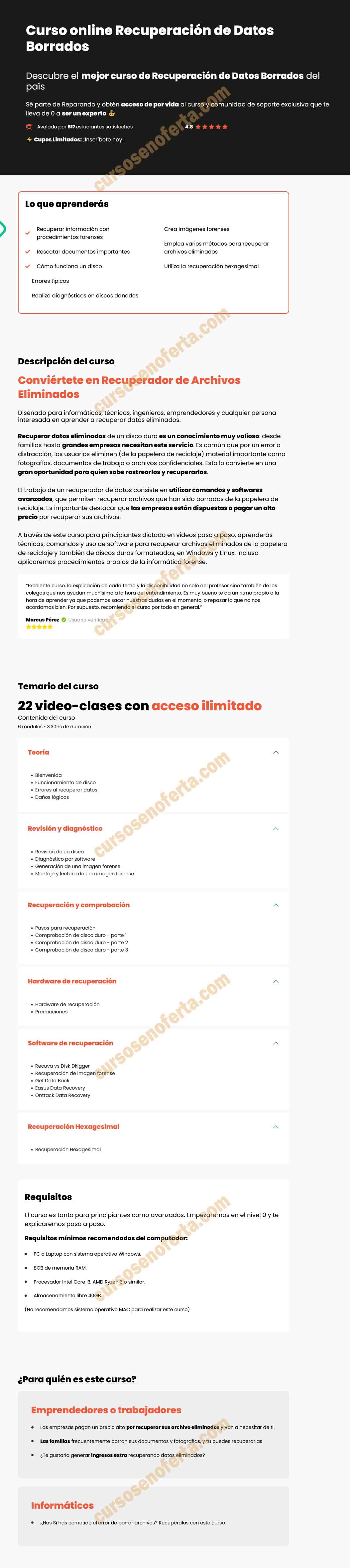 Recuperación de datos borrados - Comunidad Reparando
