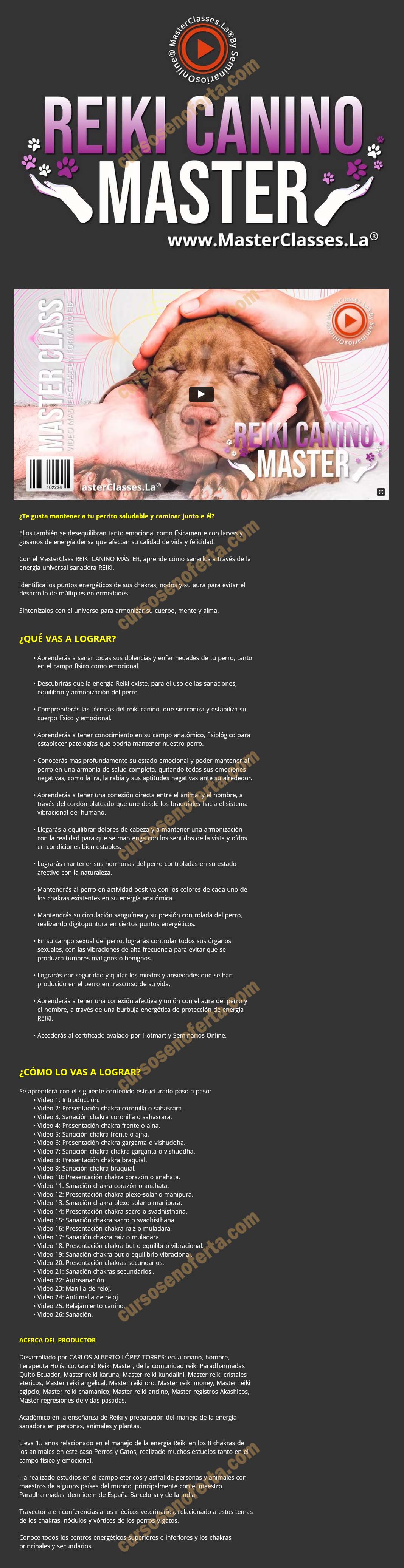 Reiki canino master - Carlos Lopez