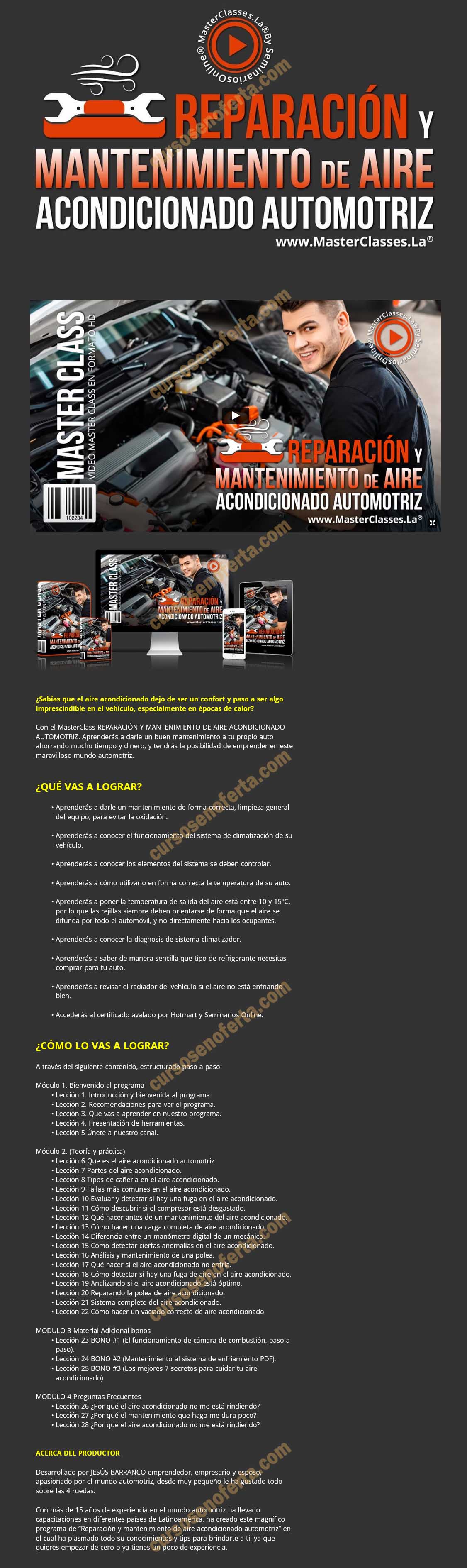 Reparación y mantenimiento de aire acondicionado automotriz