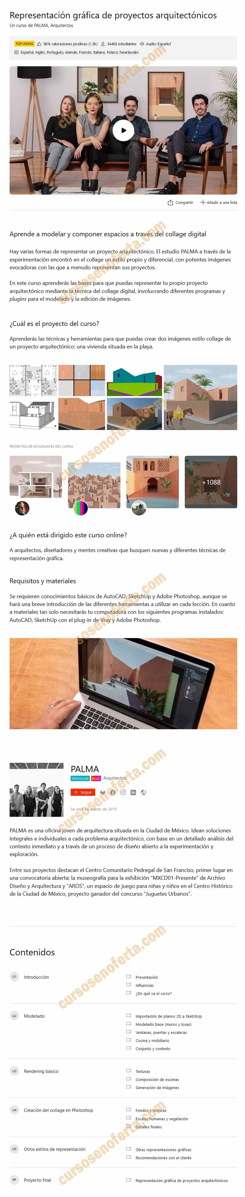 Representación gráfica de proyectos arquitectónicos - PALMA