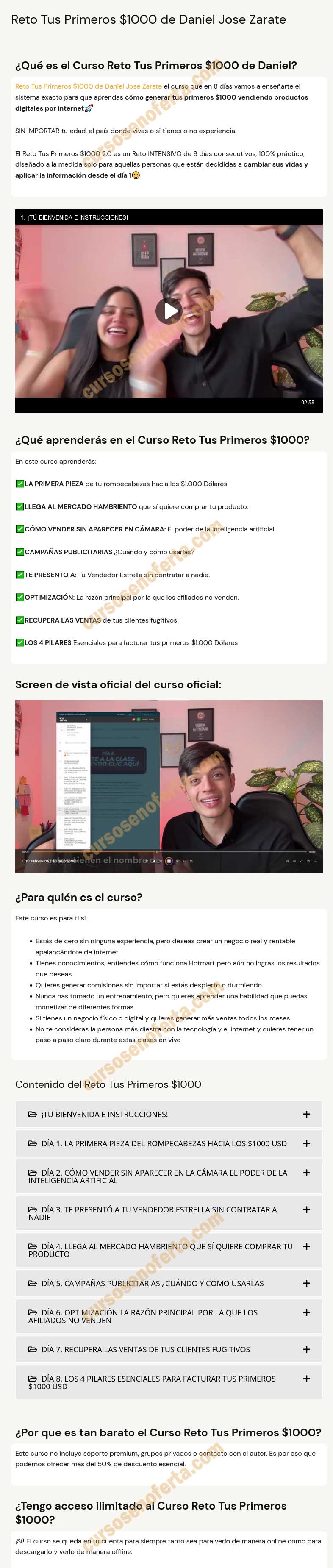 Reto tus primeros $1000 dólares
