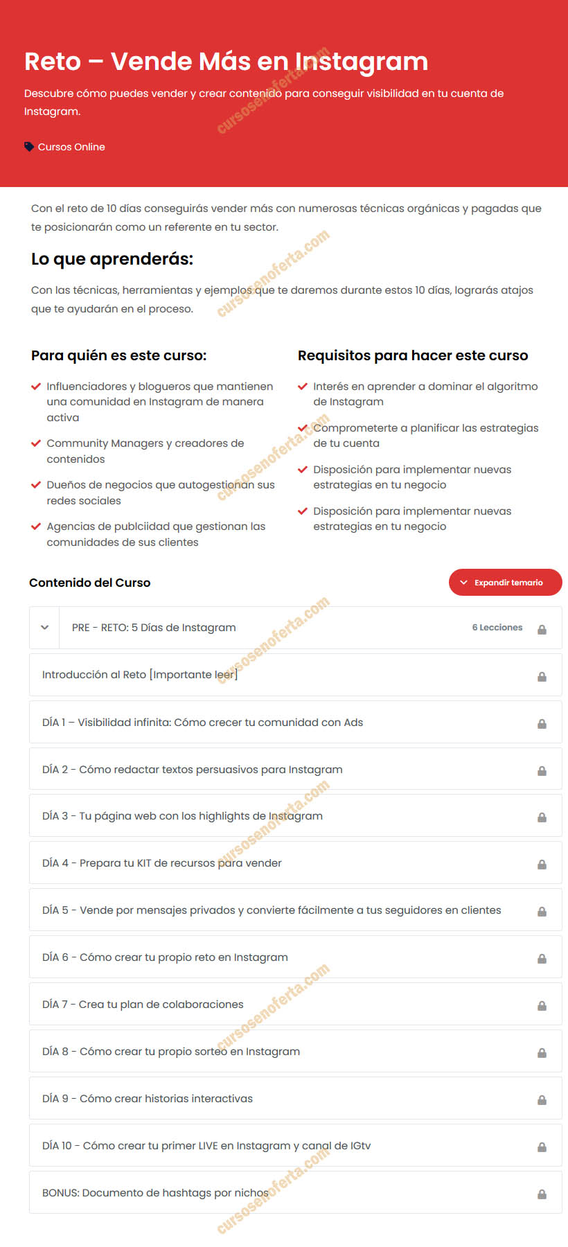 Reto vende más en Instagram