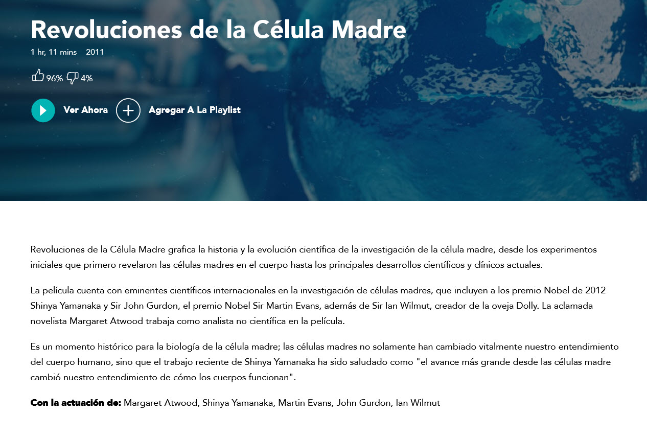 Revoluciones de la célula madre - gaia