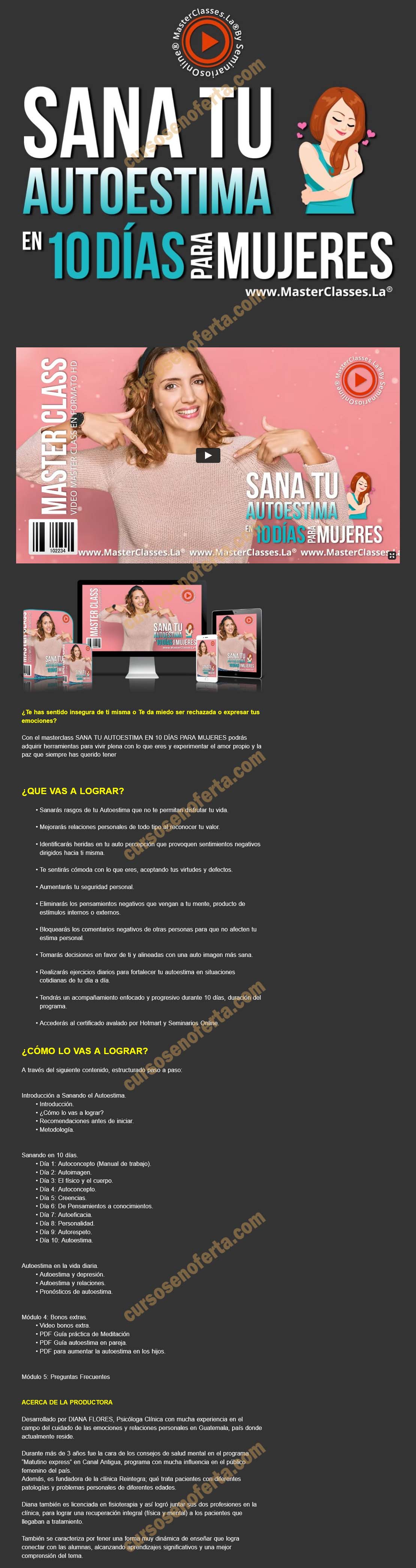 Sana tu autoestima en 10 días para mujeres