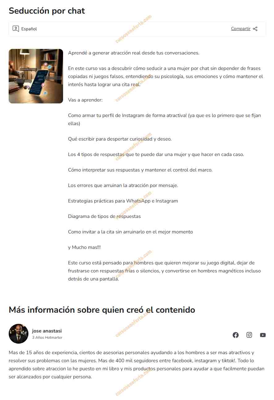 Seducción por Chat - josé anastasi